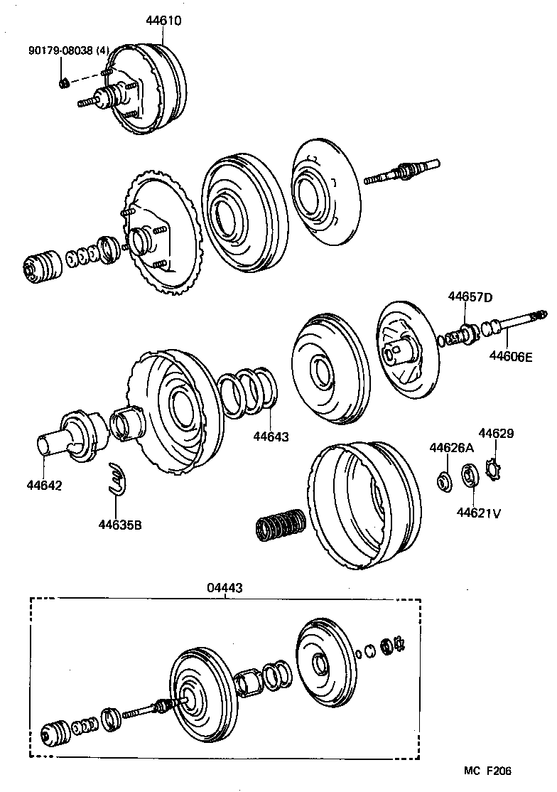04443-26400 BOOSTER KIT, BRAKE product image