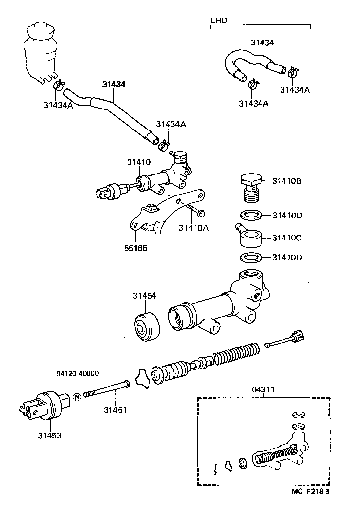 04311-26035 CYLINDER KIT, CLUTCH MASTER product image