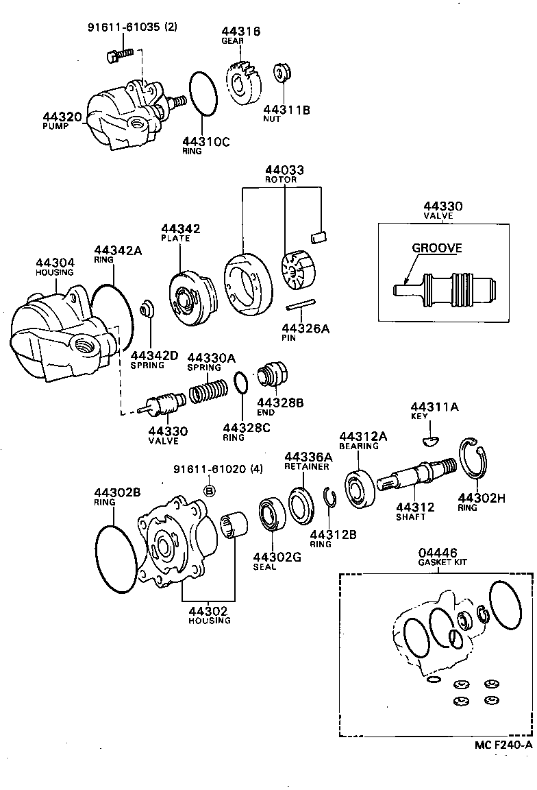 44033-36030 ROTOR SUB-ASSY, W/CAM & VANE product image