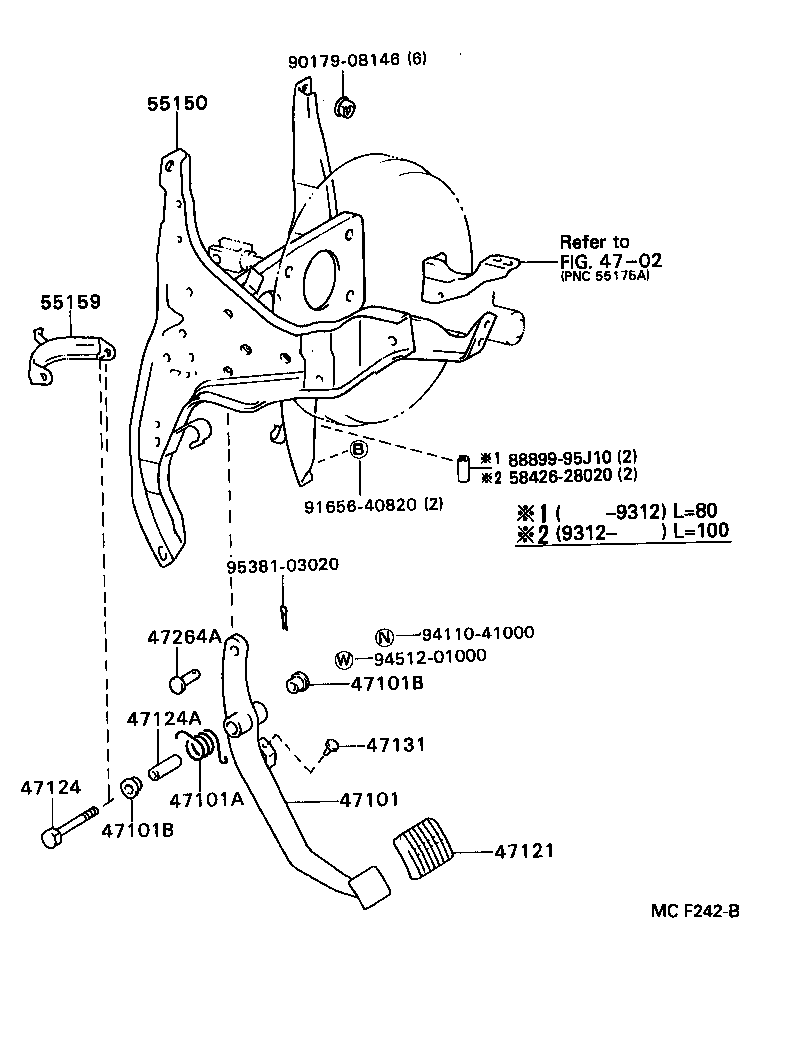 55150-95402 BRACKET ASSY, PEDAL product image