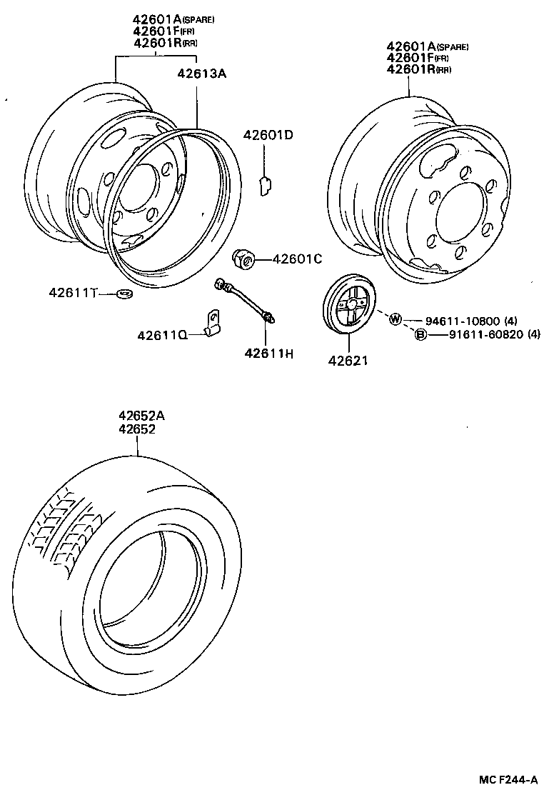 42610-36271 WHEEL, DISC (FOR SPARE) product image