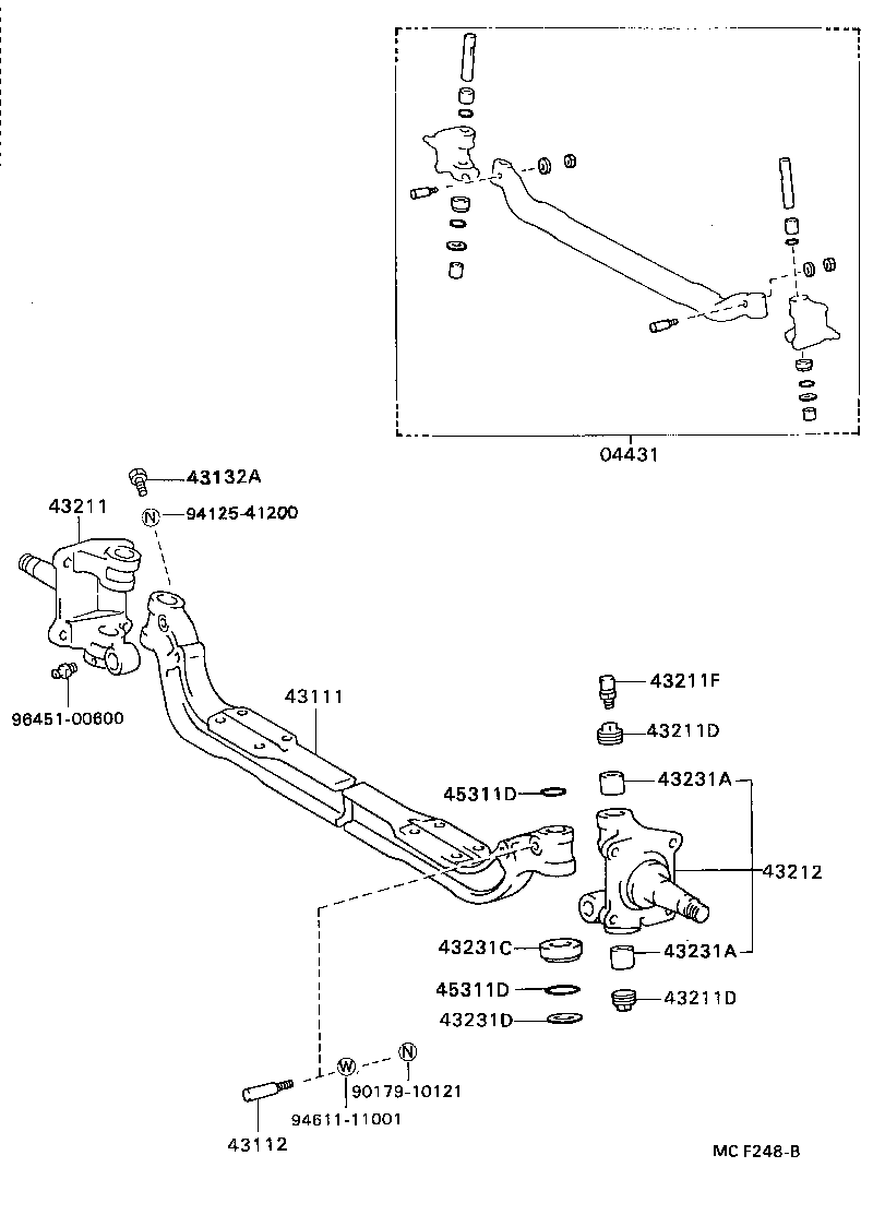 04431-36060 PIN KIT, STEERING KNUCKLE KING product image
