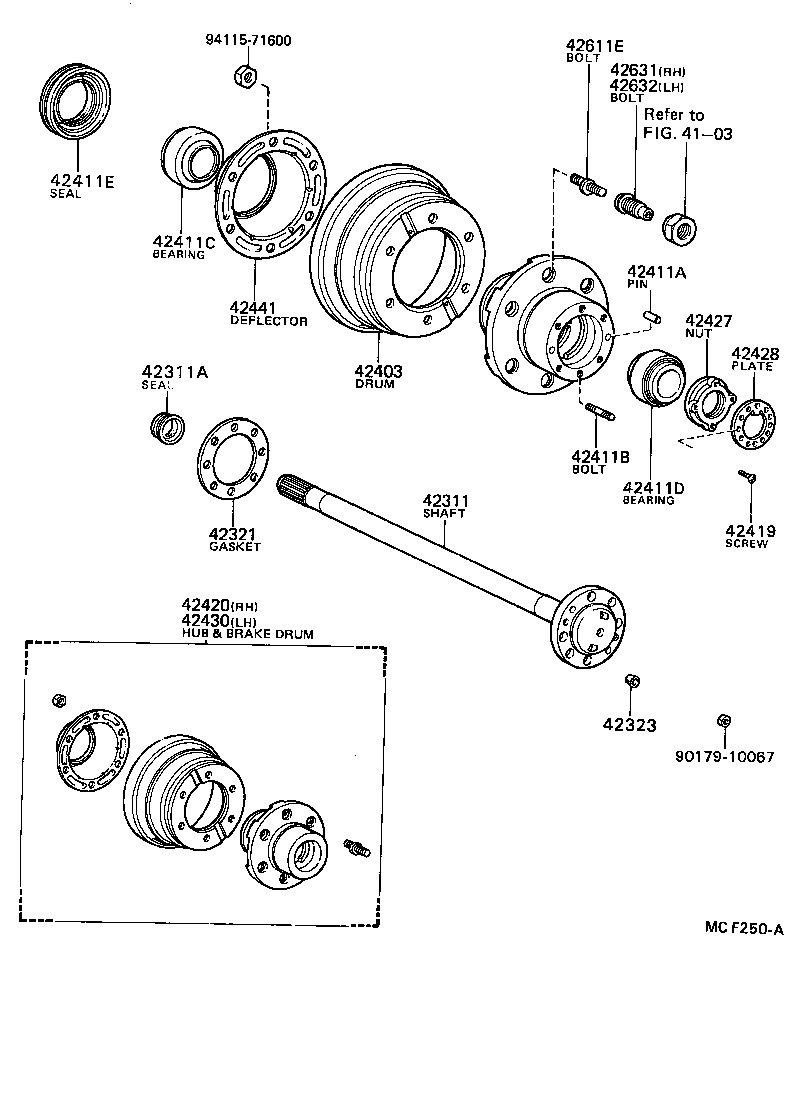 42311-36071 SHAFT, REAR AXLE product image