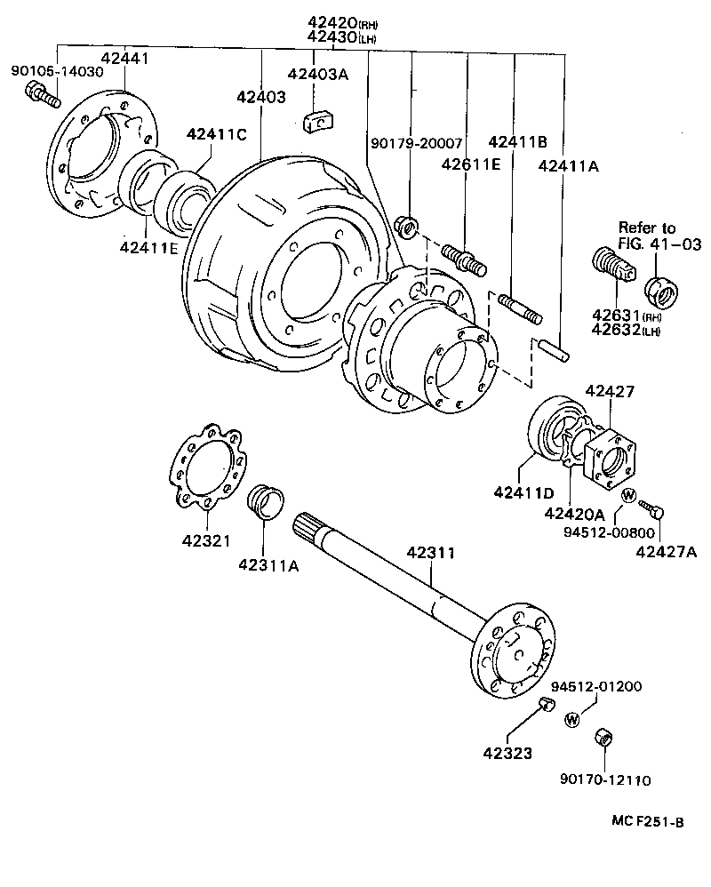 42311-36071 SHAFT, REAR AXLE product image