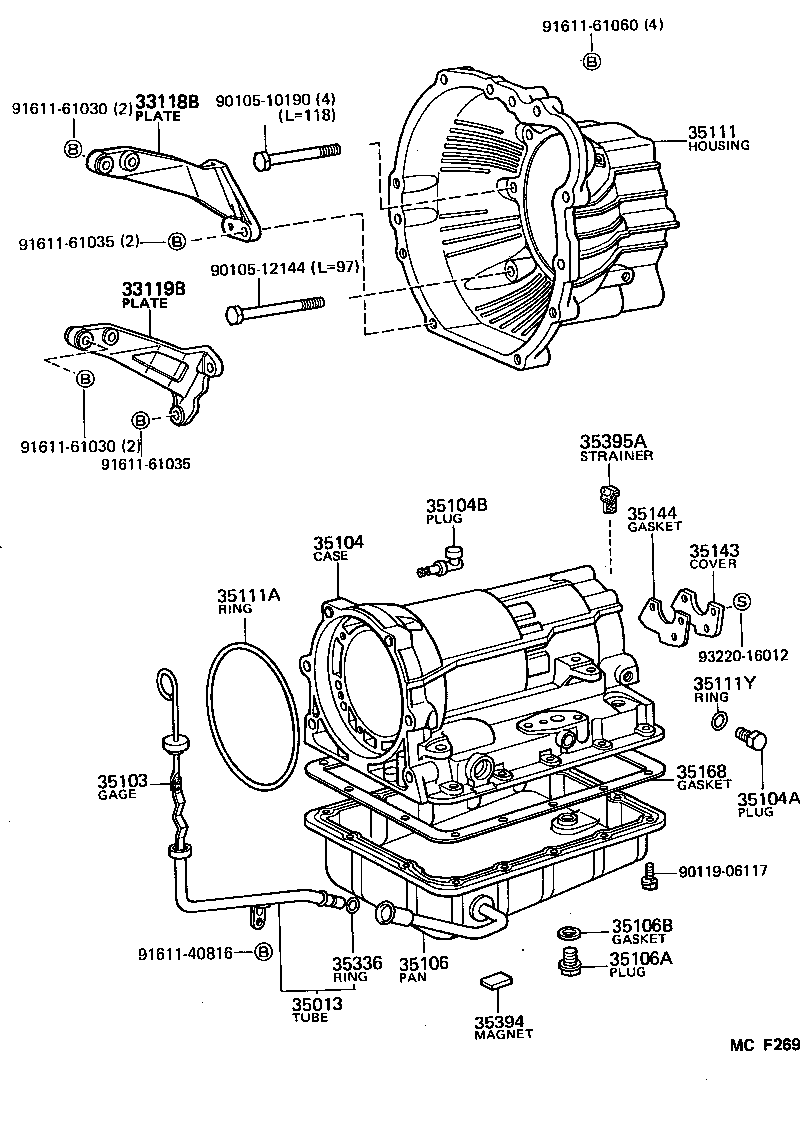 35013-30170 TUBE SUB-ASSY, TRANSMISSION OIL FILLER product image