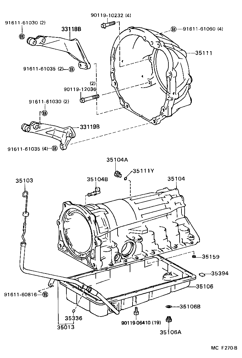 35013-30170 TUBE SUB-ASSY, TRANSMISSION OIL FILLER product image