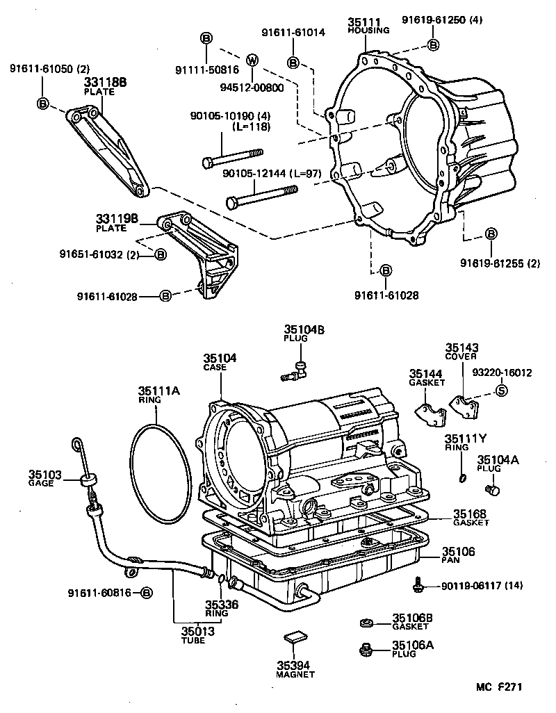 35013-30170 TUBE SUB-ASSY, TRANSMISSION OIL FILLER product image