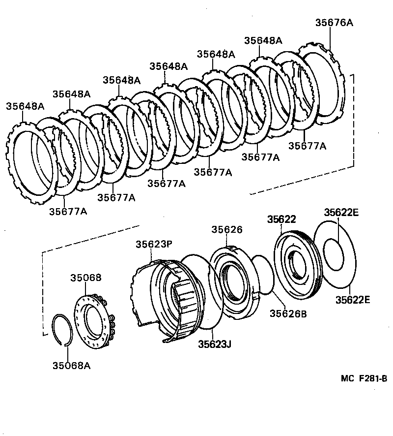 35623-30030 PISTON, 1ST & REVERSE BRAKE, NO.2 product image