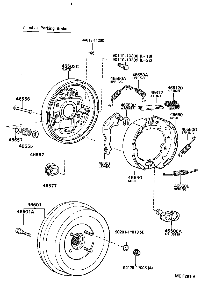 46420-36330 CABLE ASSY, PARKING BRAKE, NO.2 product image