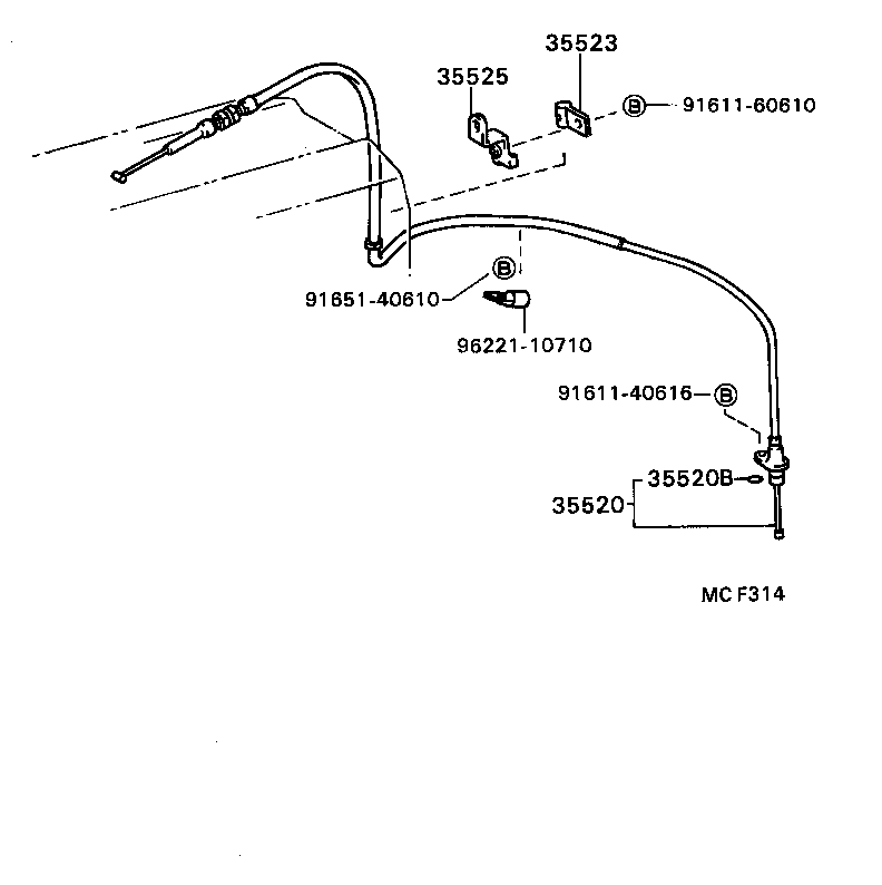 35520-40050 CABLE ASSY, THROTTLE product image