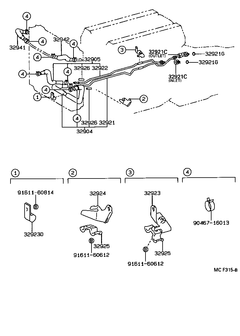 32921-40070 TUBE, OIL COOLER INLET, NO.1 product image
