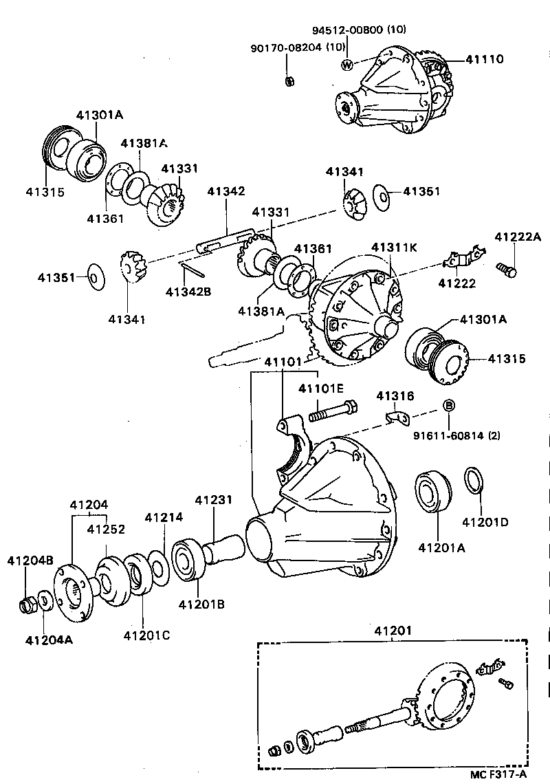 90116-08333 BOLT, NO.1 (FOR REAR DIFFERENTIAL CARRIER SET) product image