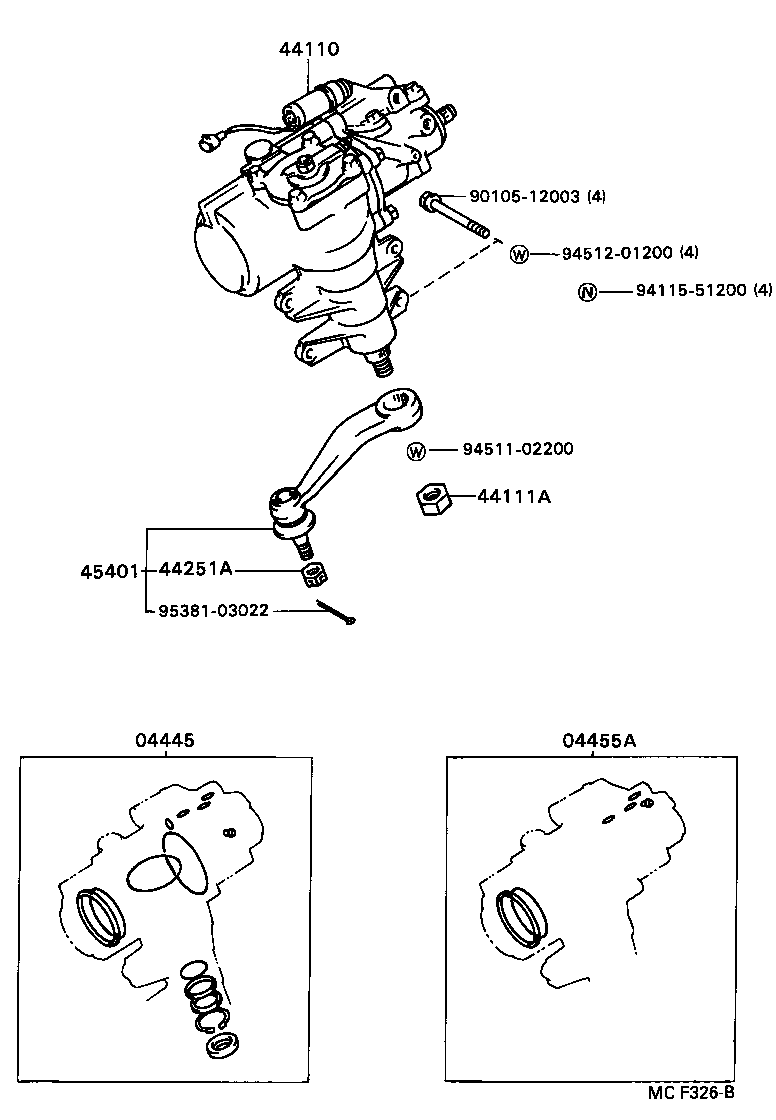 04445-40031 GASKET KIT, POWER STEERING GEAR(FOR RECIRCULATING BALL) product image