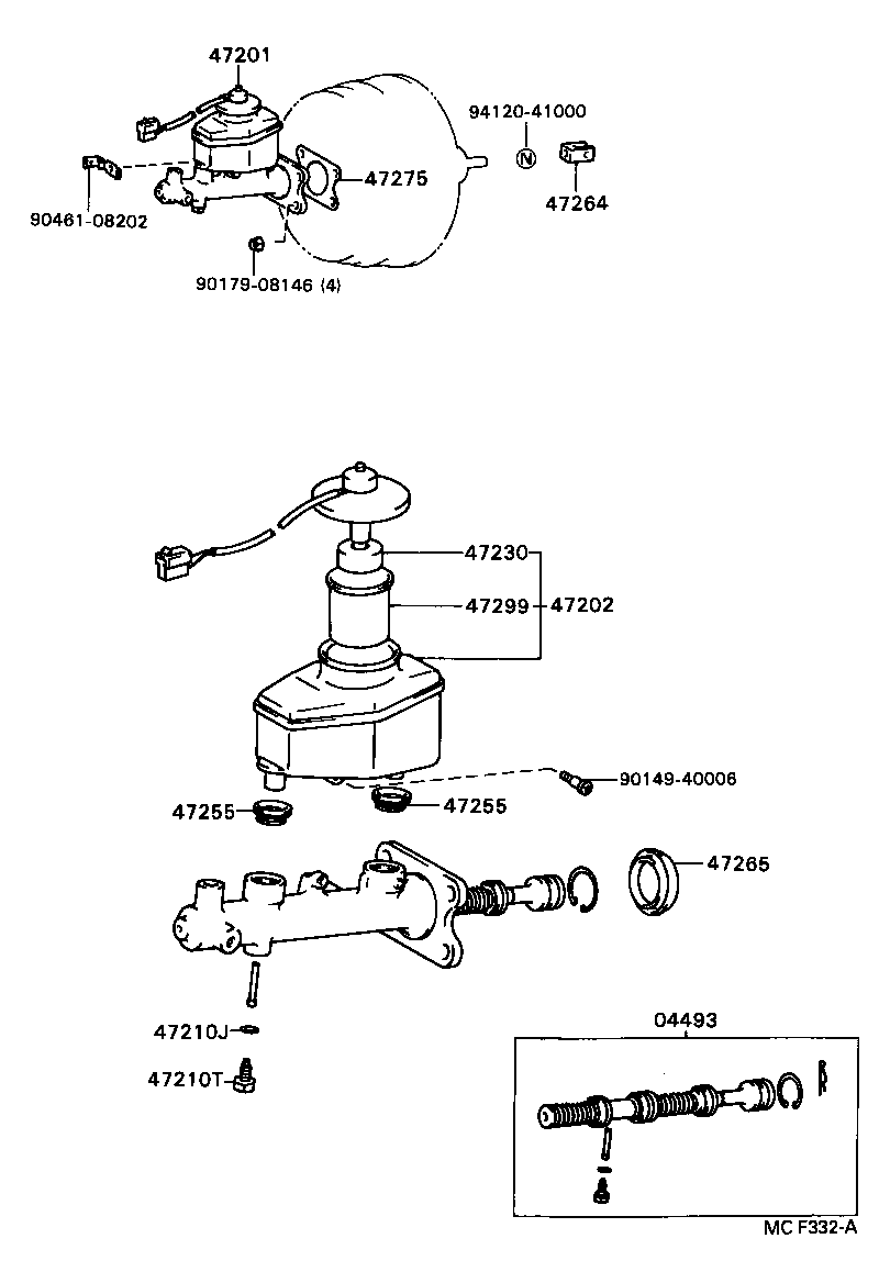 04493-40040 CYLINDER KIT, BRAKE MASTER product image