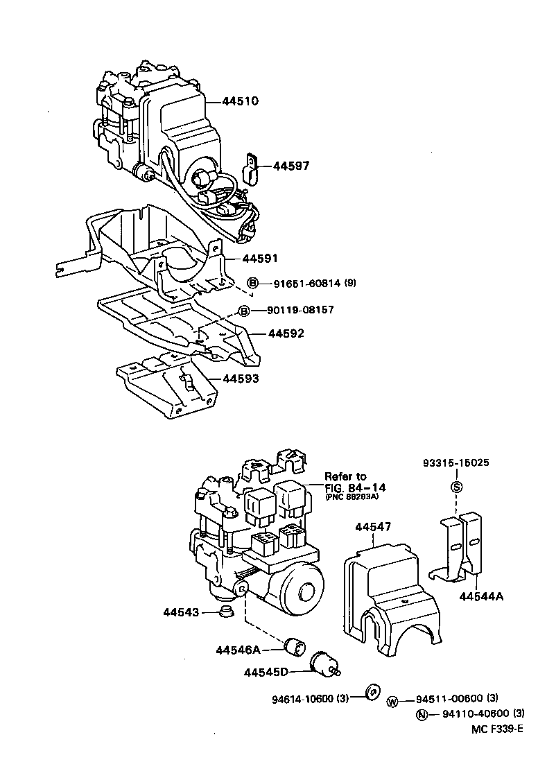 47311-40080 TUBE, FRONT BRAKE, NO.1 product image