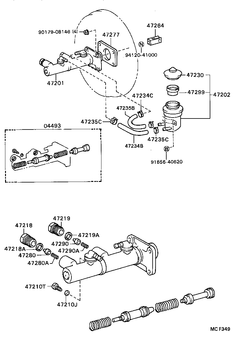 47235-36140 TUBE, BRAKE MASTER CYRINDER RESERVOIR, NO.2 product image