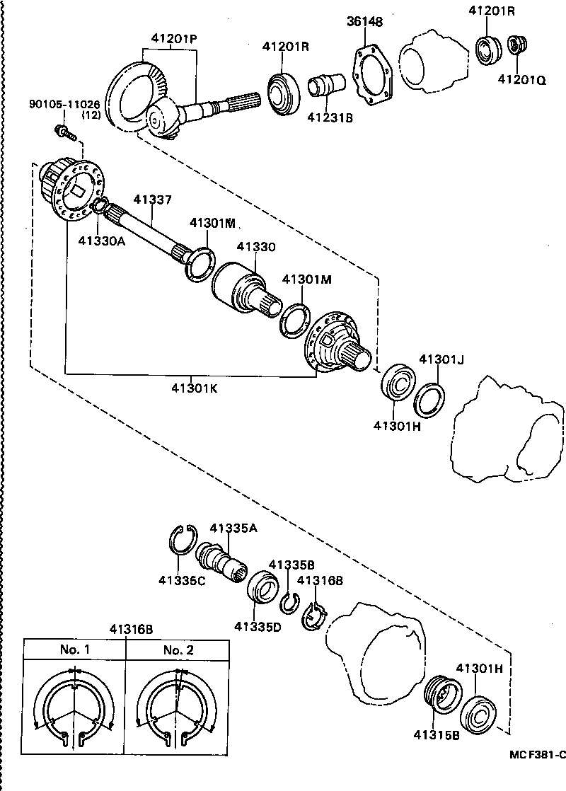 Toyota 90201-68014 WASHER, PLATE(FOR RING GEAR MOUNTING CASE)
