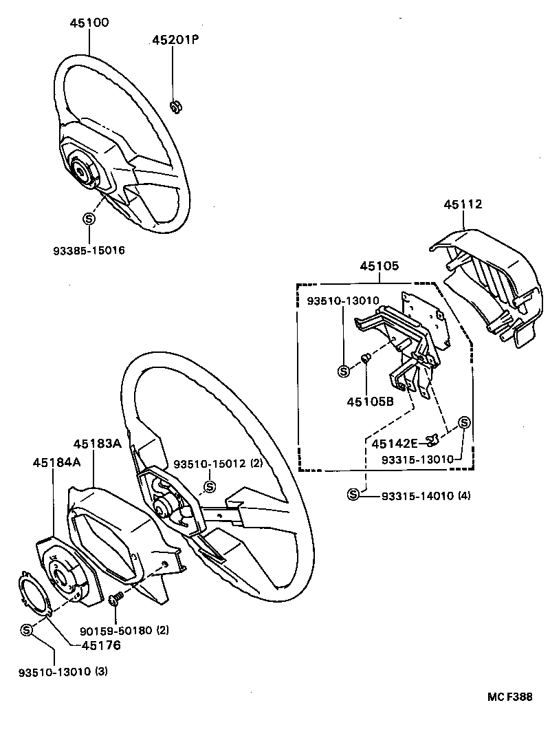45100-20810 WHEEL ASSY, STEERING product image