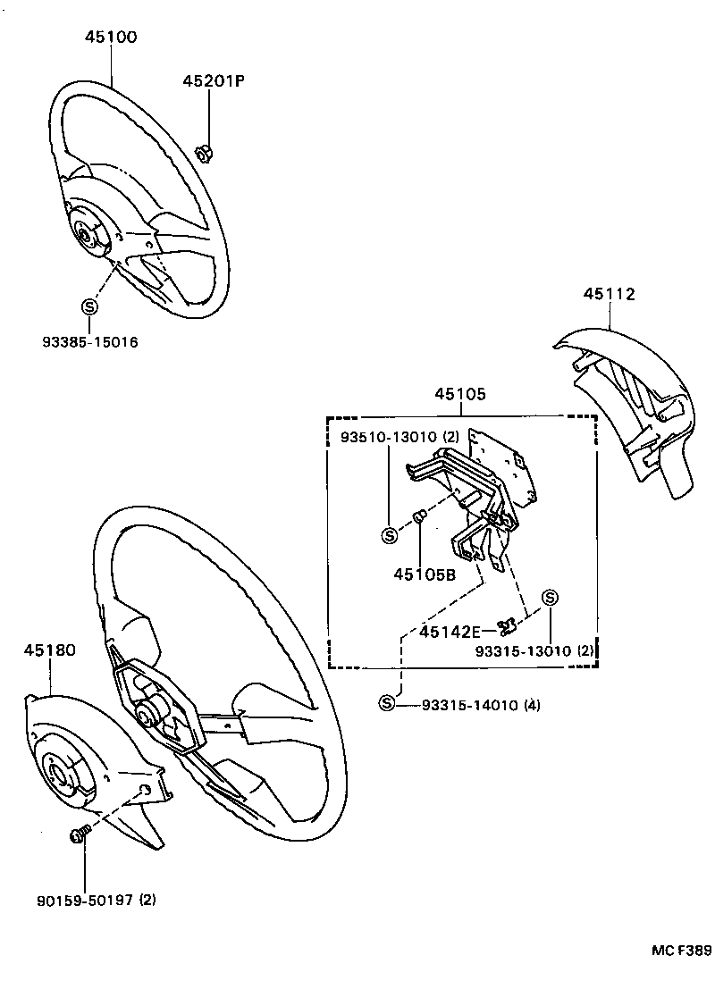 45105-20170 PLATE SUB-ASSY, HORN BUTTON CONTACT, NO.1 product image