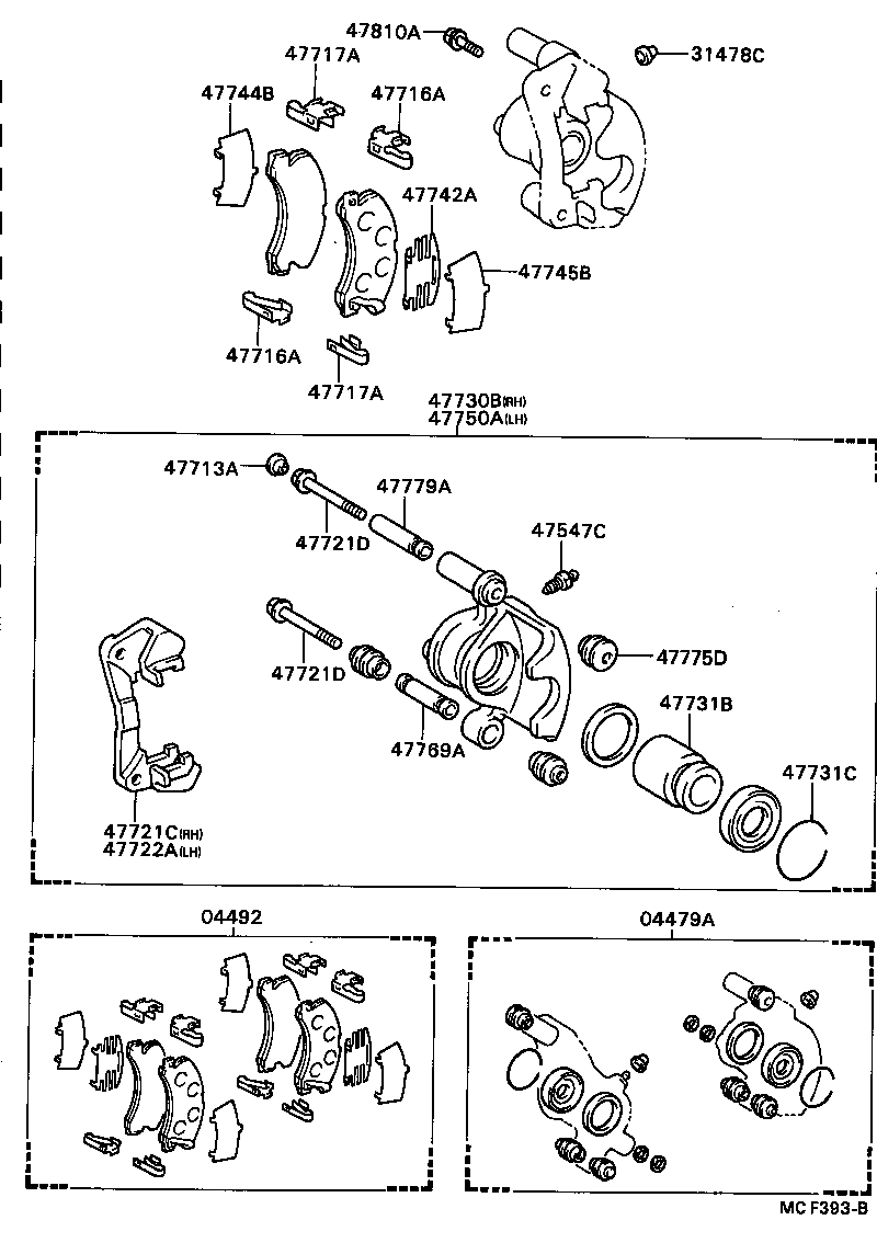 04466-20070 PAD KIT, DISC BRAKE, REAR product image
