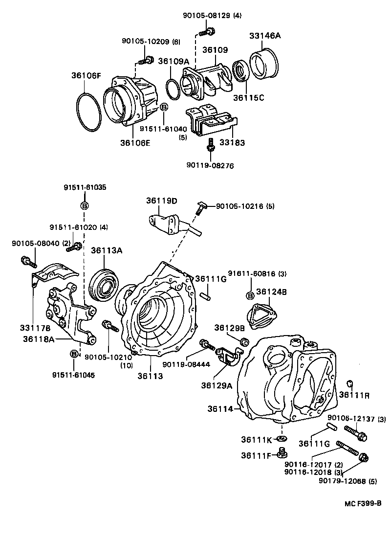 Toyota 33117-32030 PROTECTOR, TRANSFER CASE