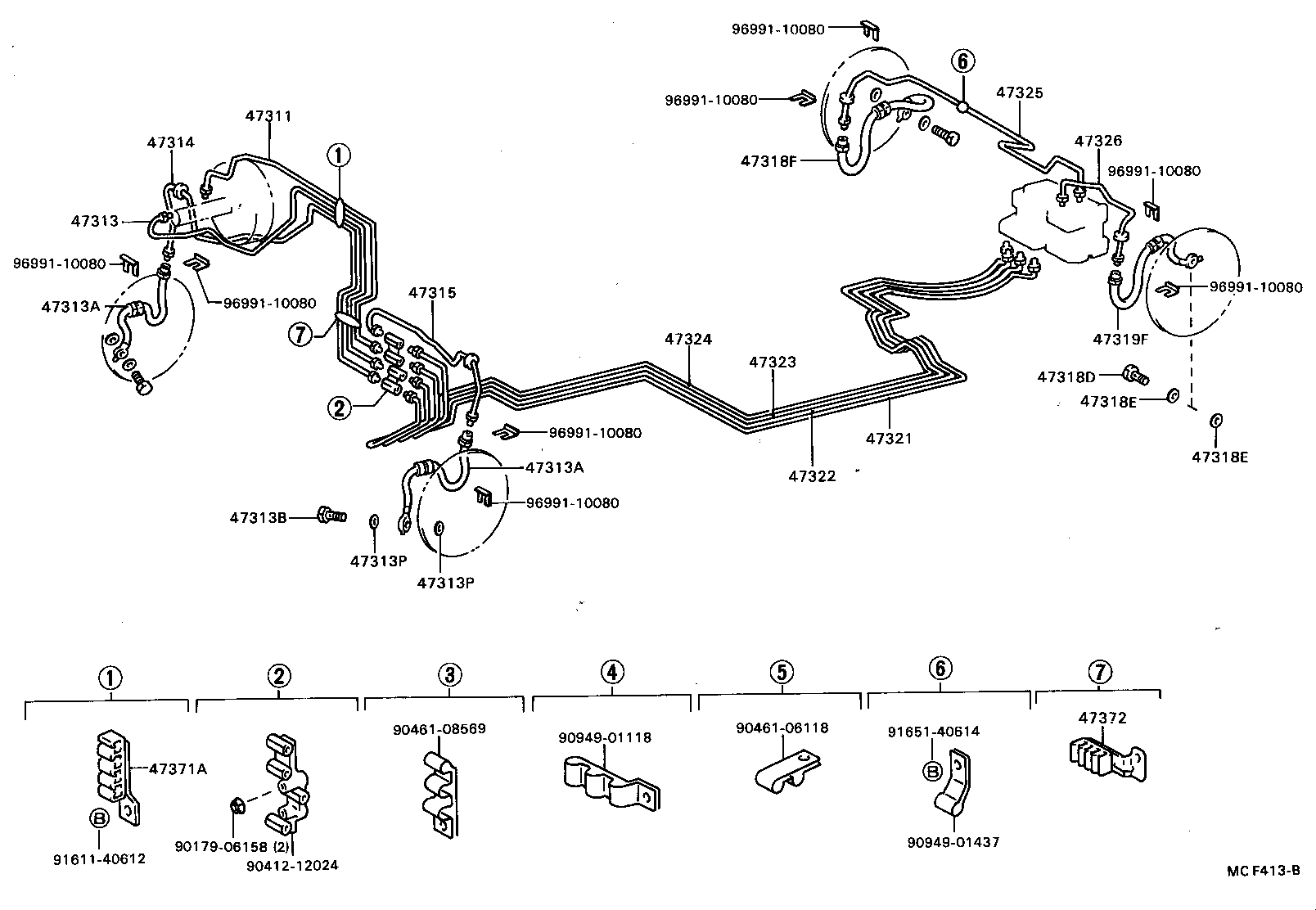 47315-20360 TUBE, FRONT BRAKE, NO.5 product image