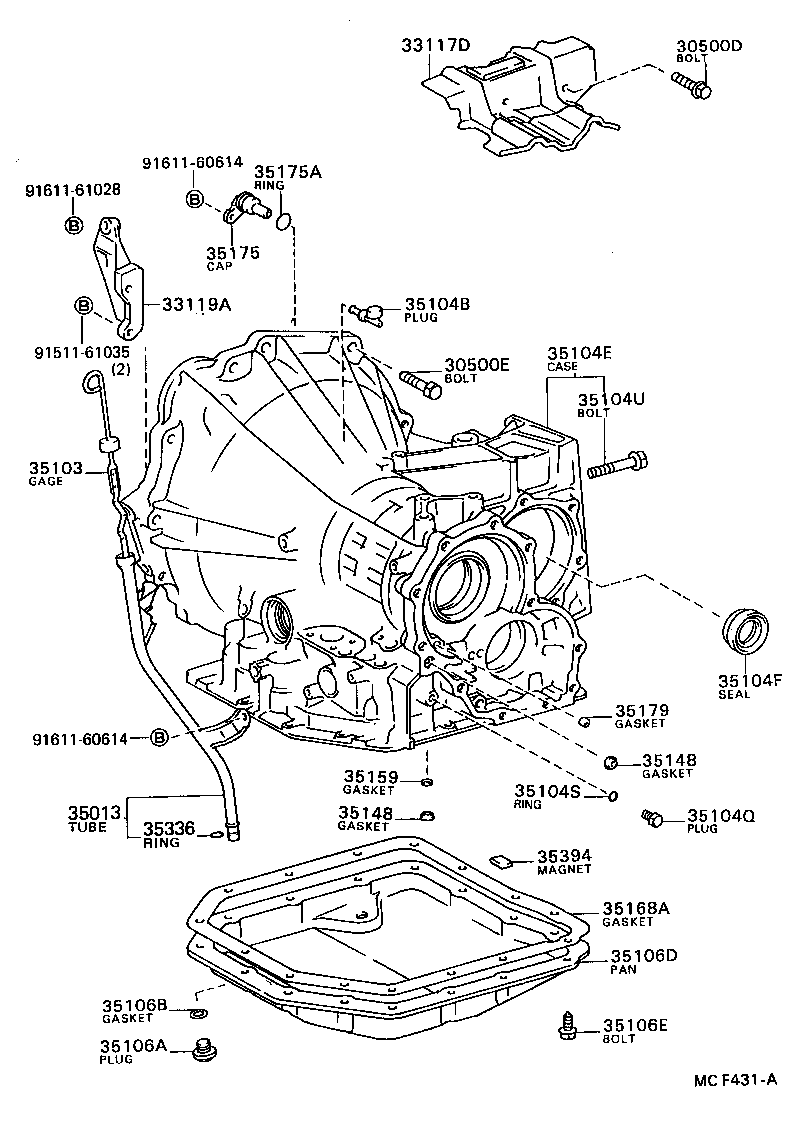 35104-32053 CASE SUB-ASSY, AUTOMATIC TRANSAXLE product image