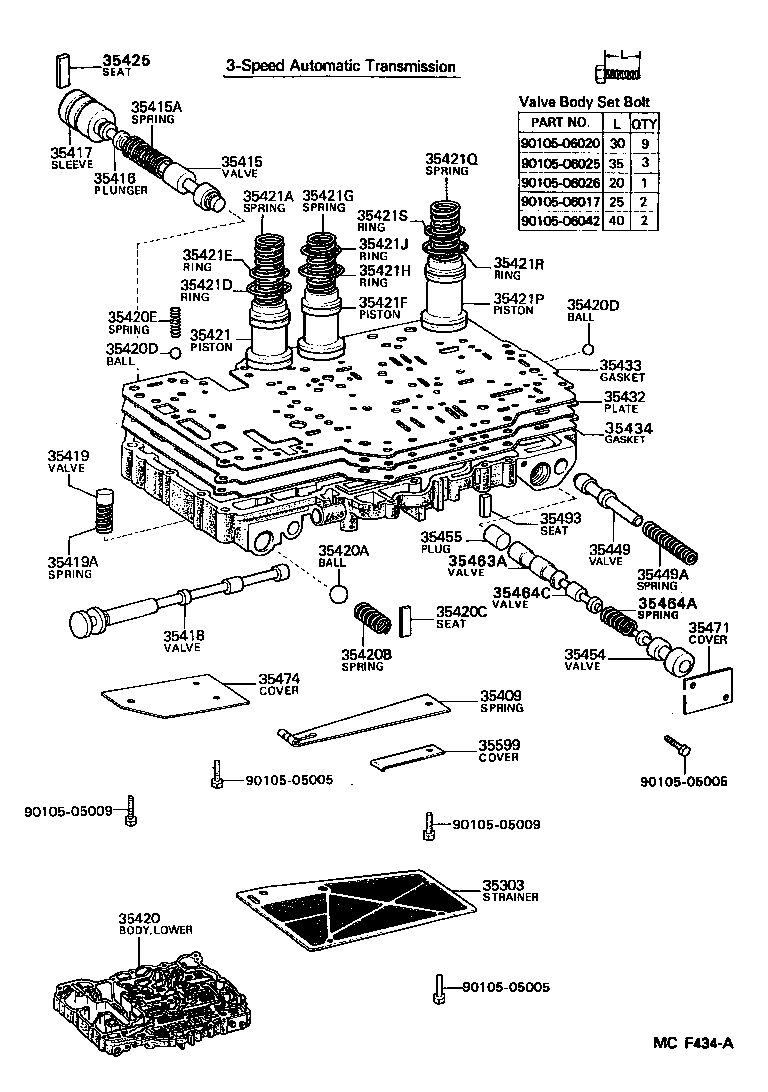 35430-20020 BODY ASSY, REAR UPPER VALVE product image