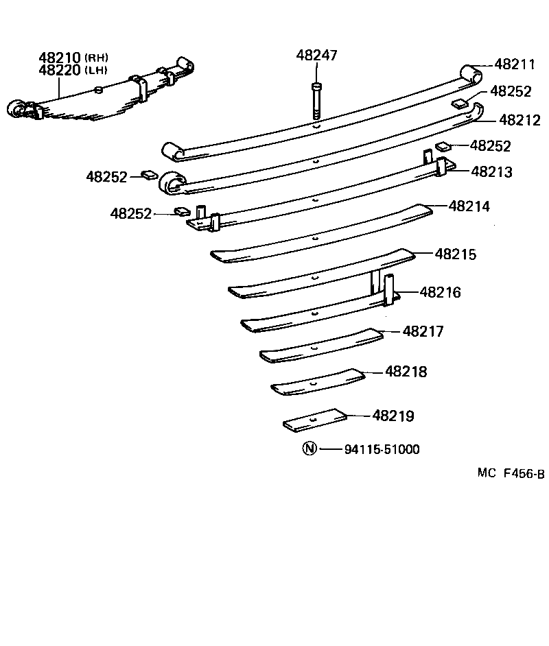 48202-60530 LEAF, REAR SPRING, NO.3 product image