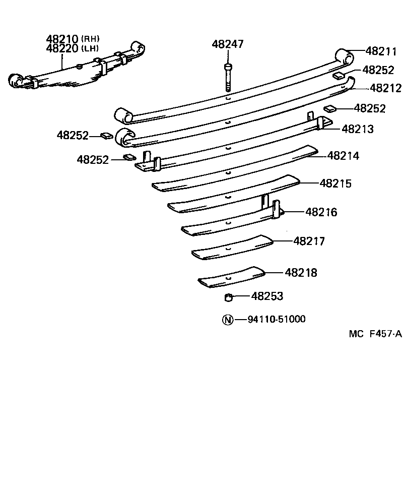 48202-60530 LEAF, REAR SPRING, NO.3 product image