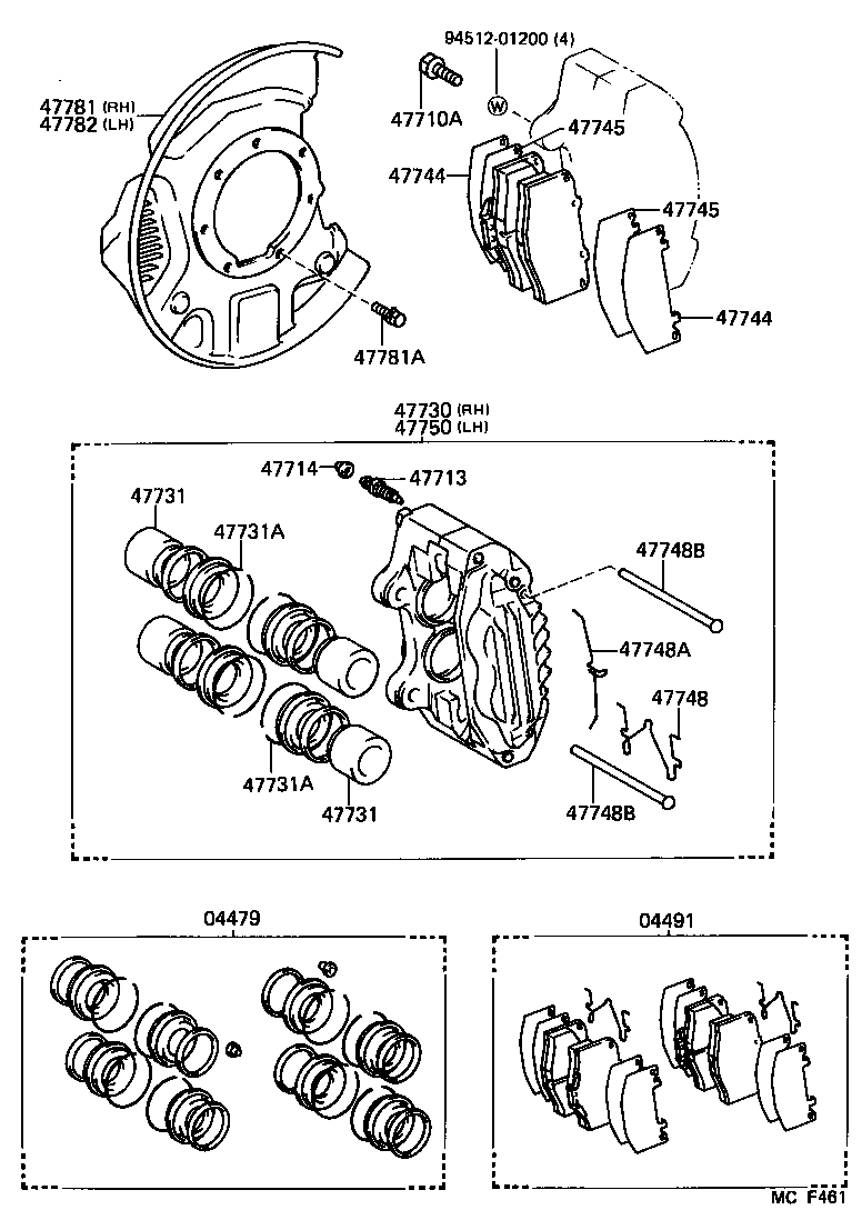04479-35010 CYLINDER KIT, DISC BRAKE, FRONT product image