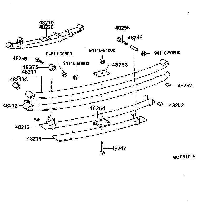 48505-35011 BRACKET, REAR SHOCK ABSORBER, UPPER RH product image
