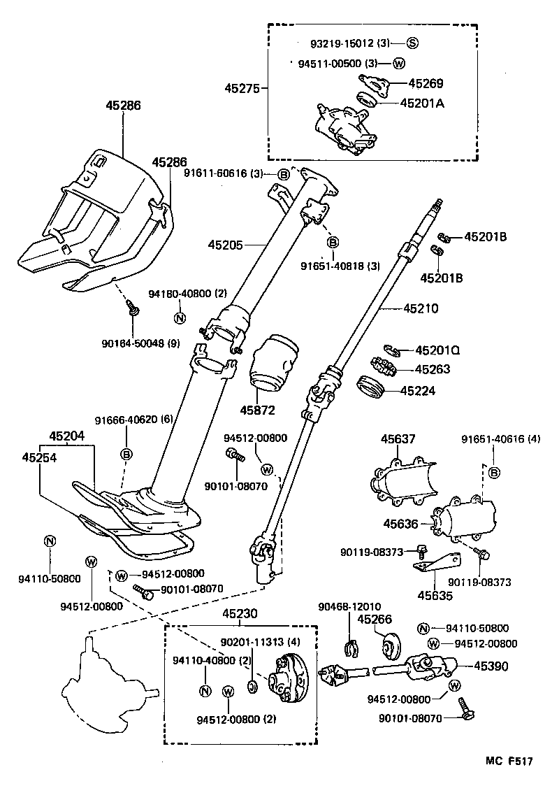 45286-26171-06 COVER, STEERING COLUMN product image