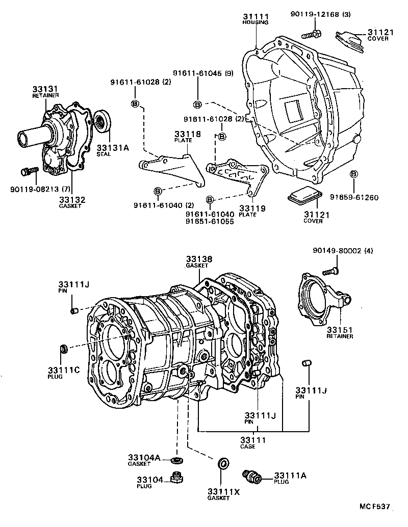 31121-22010 COVER, CLUTCH HOUSING, NO.1 product image