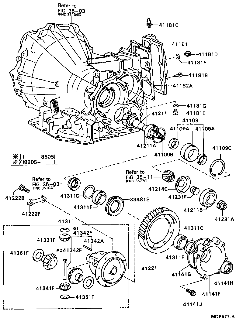 33481-32020 GEAR, SPEEDOMETER DRIVE (ATM) product image