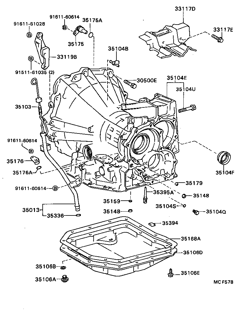 35013-20390 TUBE SUB-ASSY, TRANSMISSION OIL FILLER product image