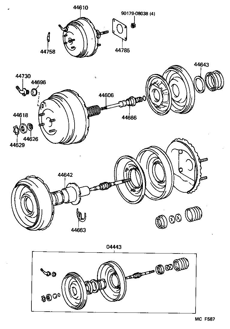 44610-60230 BOOSTER ASSY, BRAKE product image