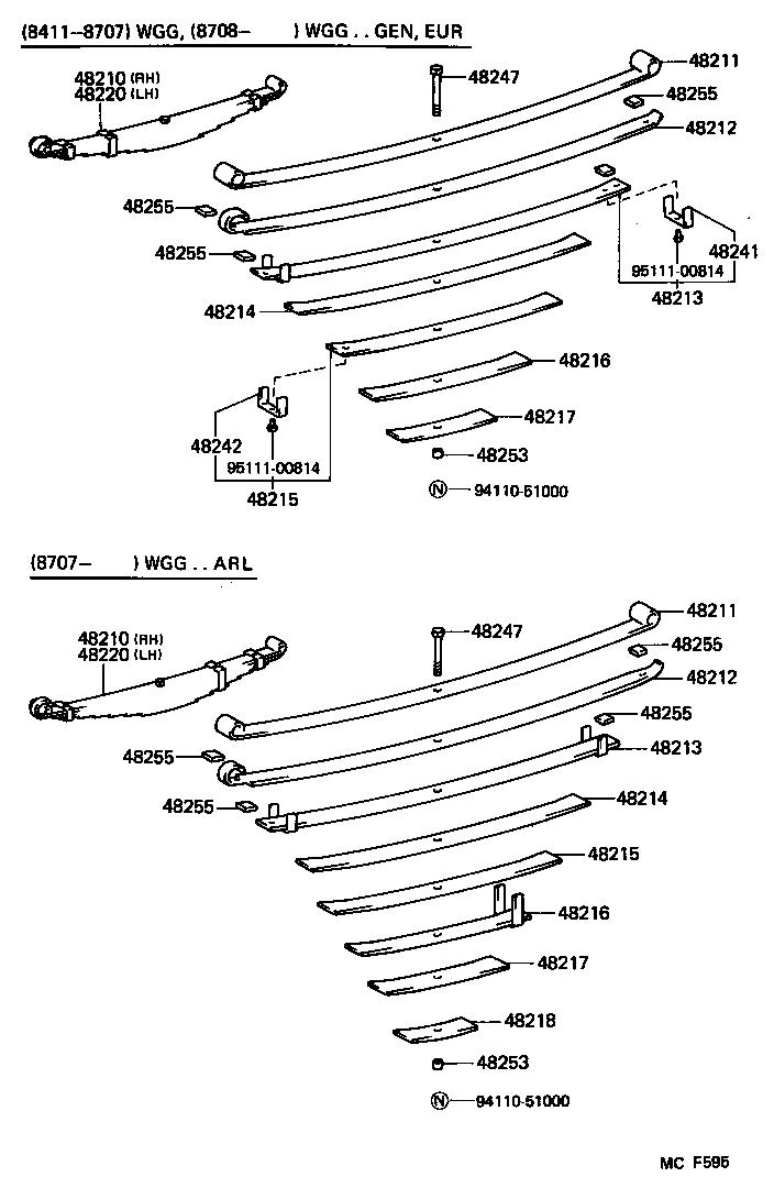 48247-60250 BOLT, REAR SPRING, CENTER product image