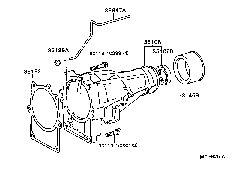 35108-24030 HOUSING SUB-ASSY, EXTENSION (ATM) product image