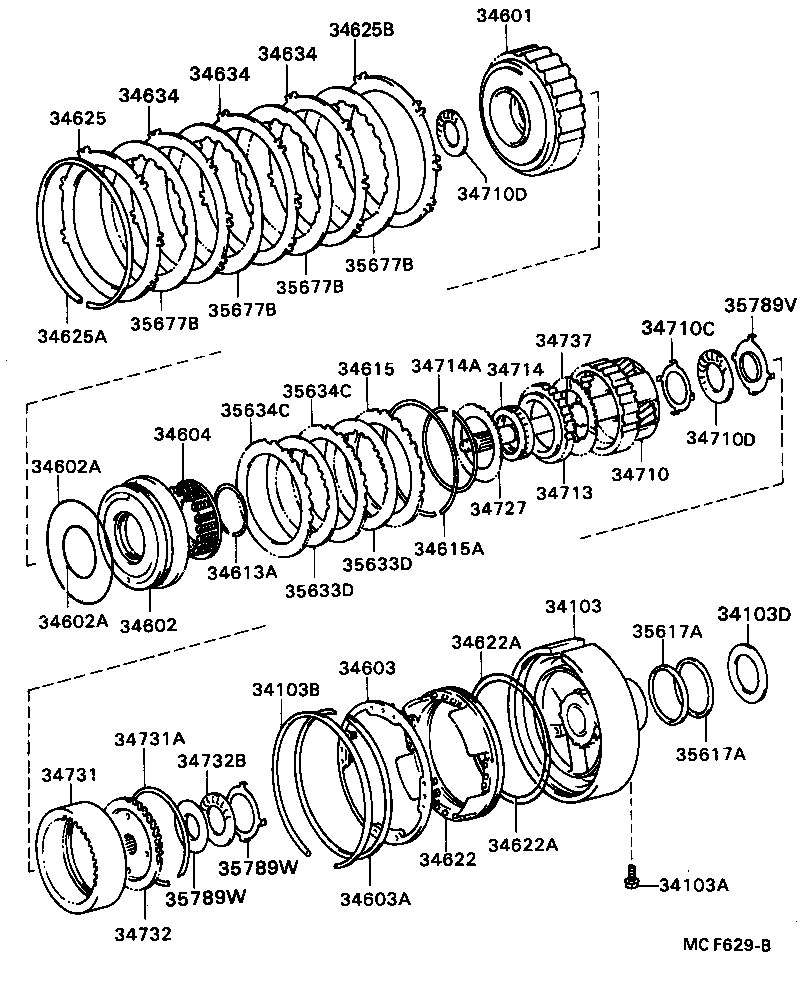 34004-22010 SPRING SUB-ASSY, OVERDRIVE CLUTCH RETURN product image