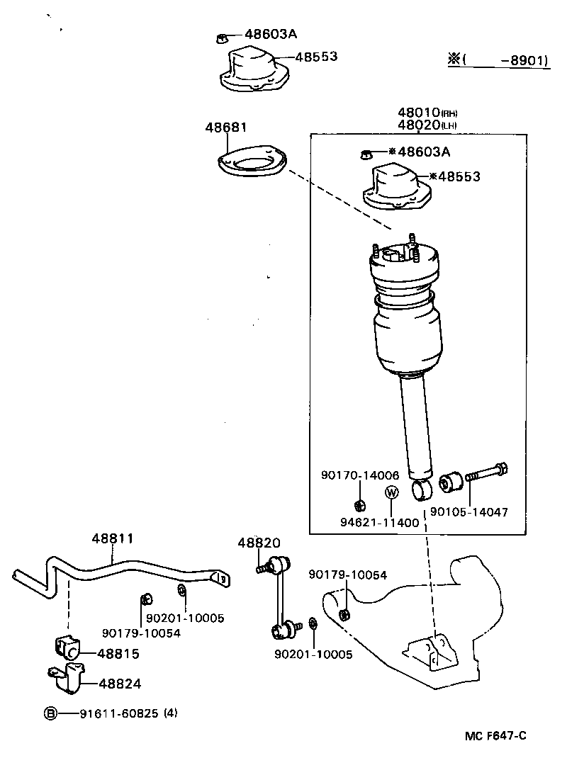 48131-24270 SPRING, FRONT COIL, LH product image