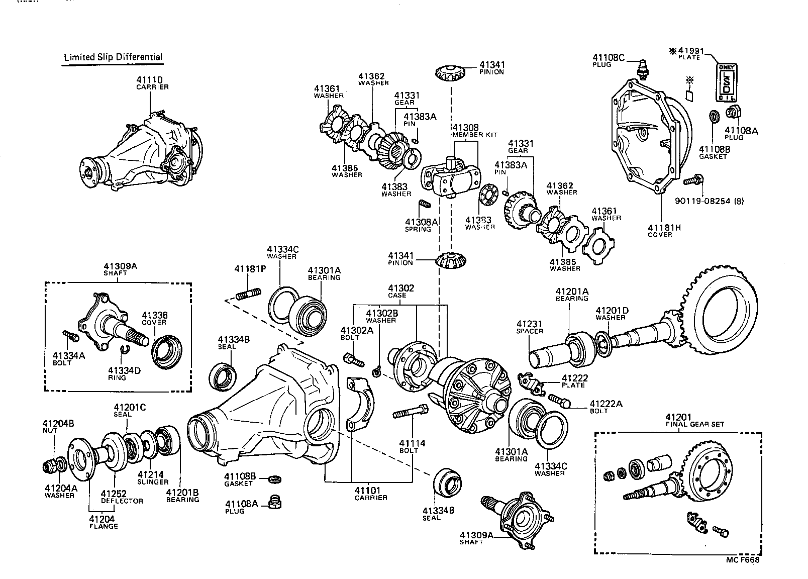 41110-24200 CARRIER ASSY, DIFFERENTIAL, REAR product image