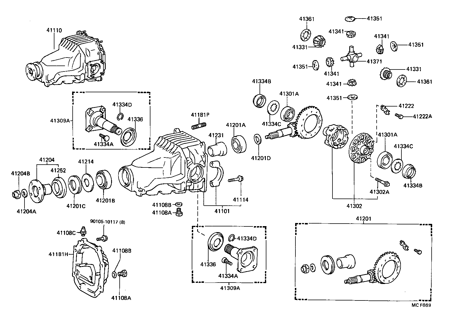 41110-24200 CARRIER ASSY, DIFFERENTIAL, REAR product image