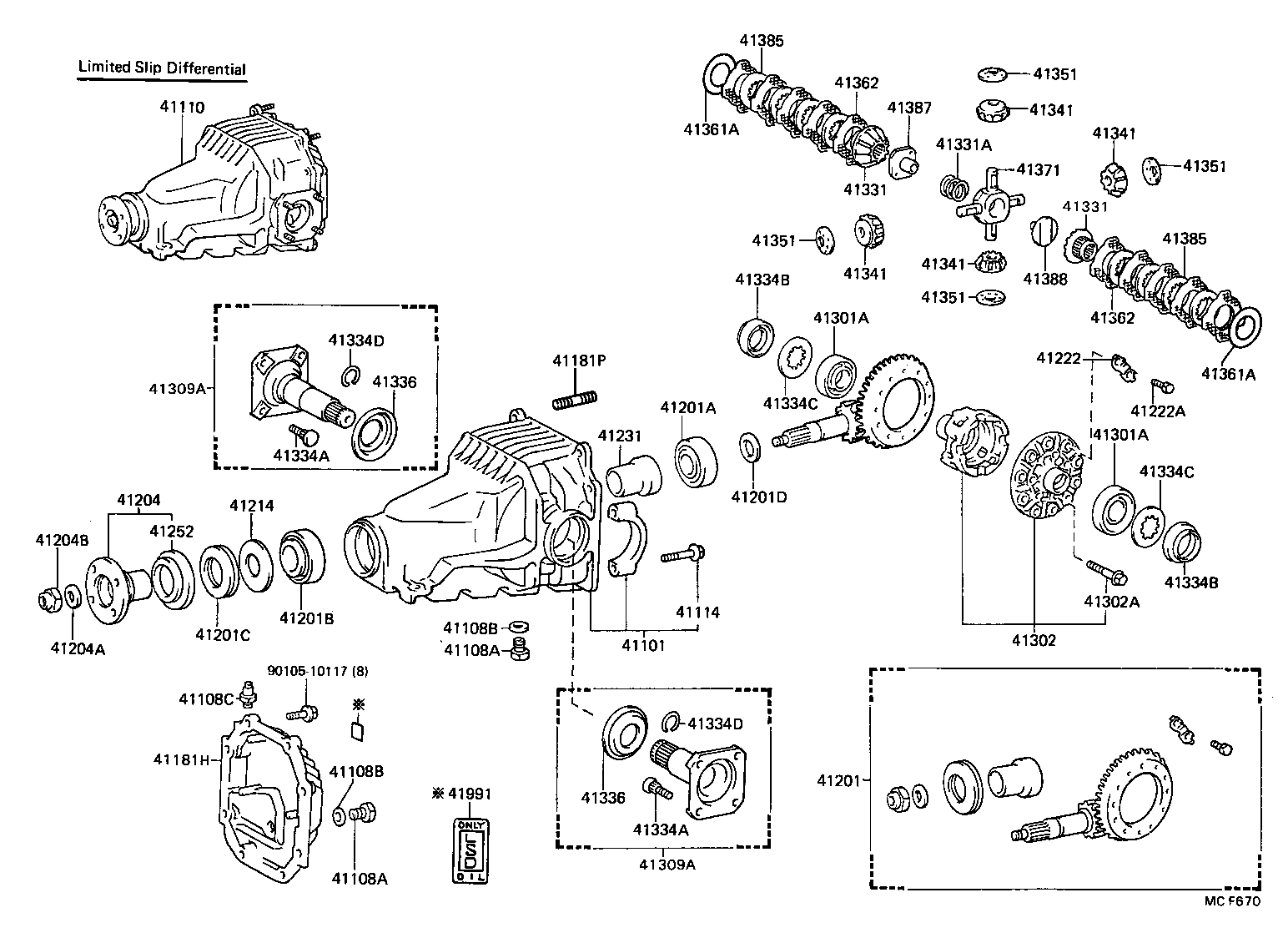 41110-24200 CARRIER ASSY, DIFFERENTIAL, REAR product image