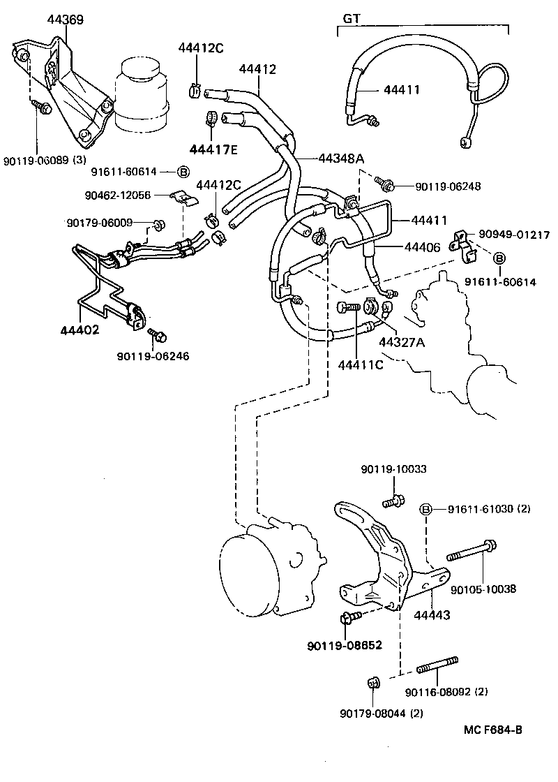 44402-24070 COOLER SUB-ASSY, POWER STEERING OIL, NO.1 product image