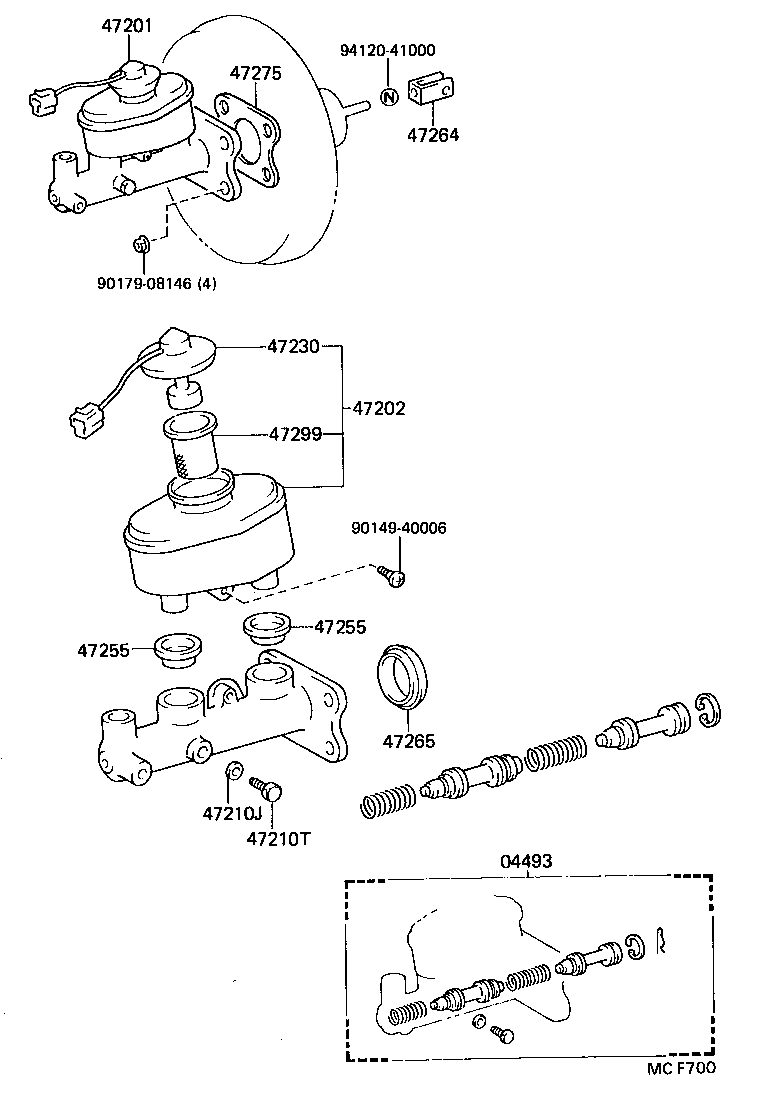04493-24040 CYLINDER KIT, BRAKE MASTER product image