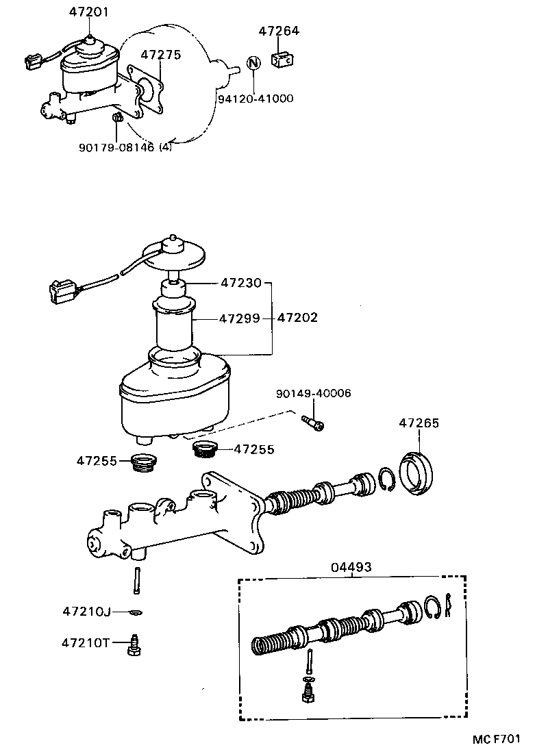 04493-24040 CYLINDER KIT, BRAKE MASTER product image
