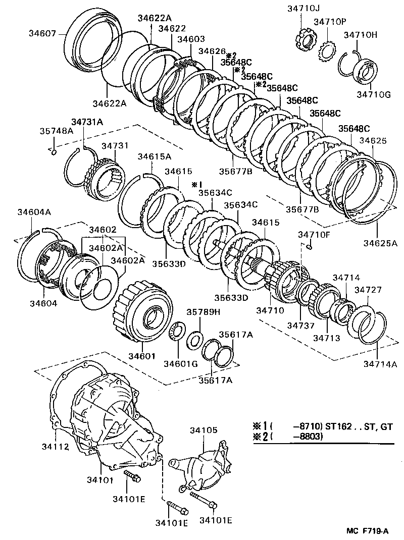 Toyota 34622-32020 PISTON, OVERDRIVE BRAKE