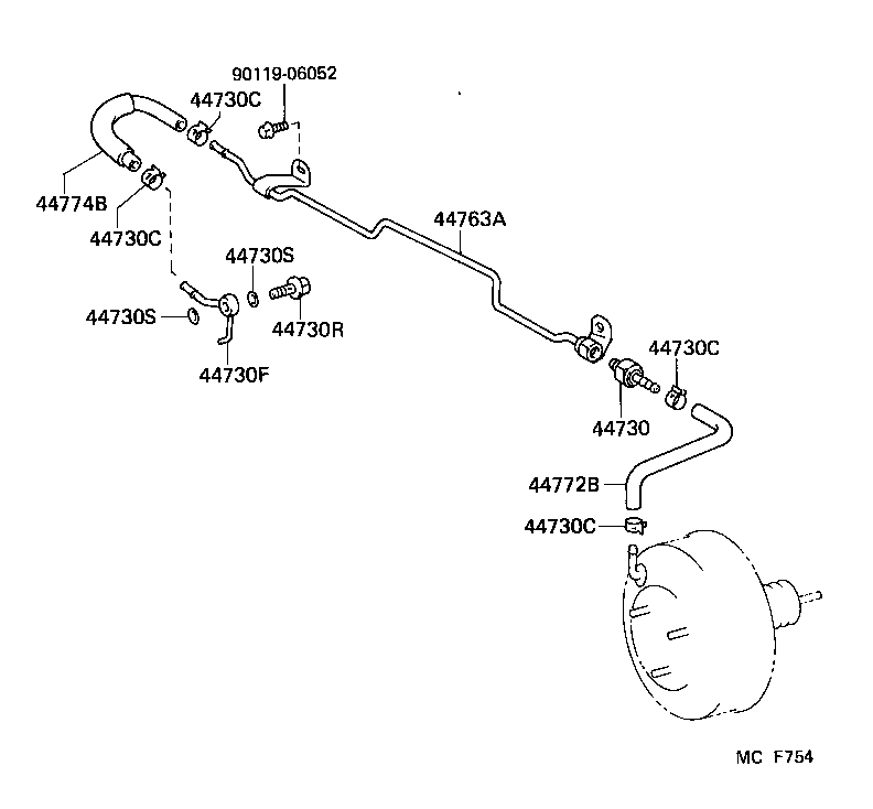 44610-32140 BOOSTER ASSY, BRAKE product image