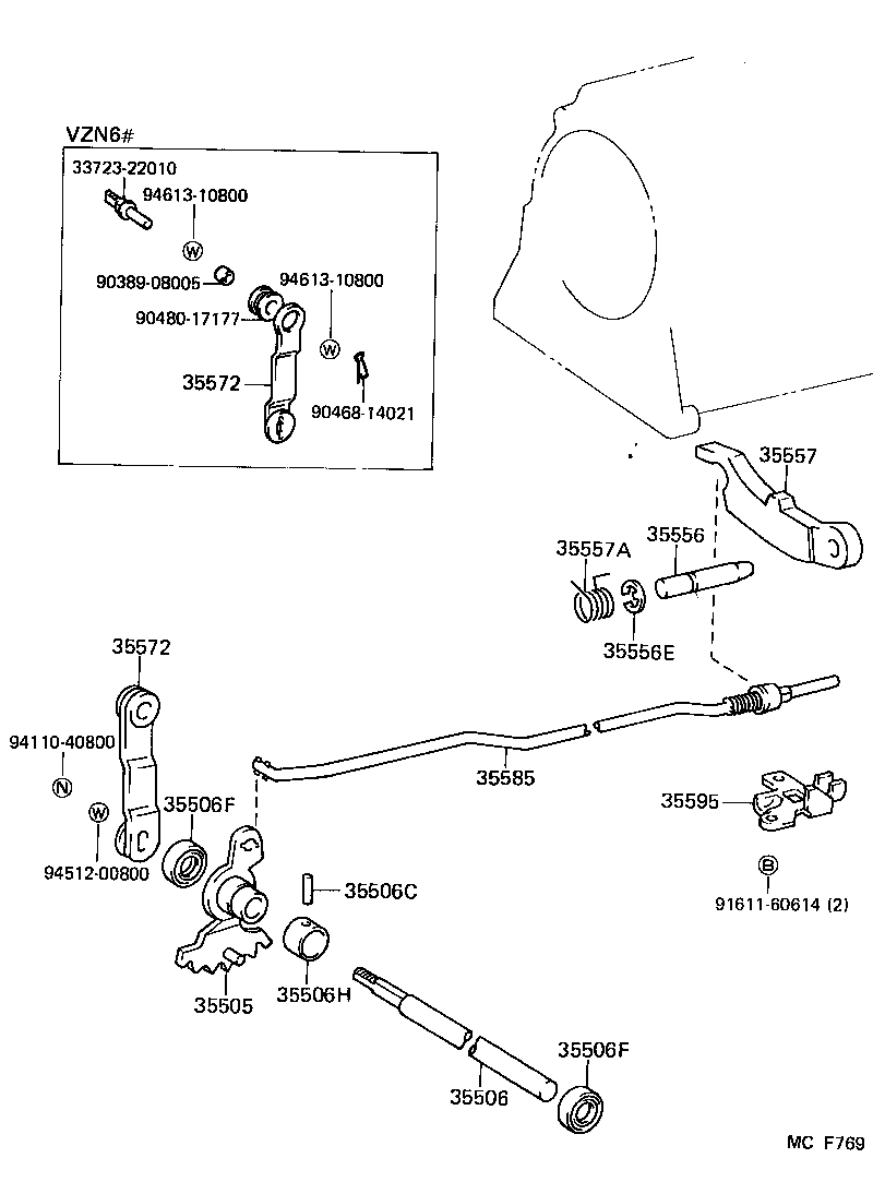 35523-35060 CLAMP, THROTTLE CABLE product image
